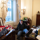Richard Barnett, a supporter of US President Donald Trump sits inside the office of US Speaker of the House Nancy Pelosi as he protest inside the US Capitol in Washington, DC, January 6, 2021.